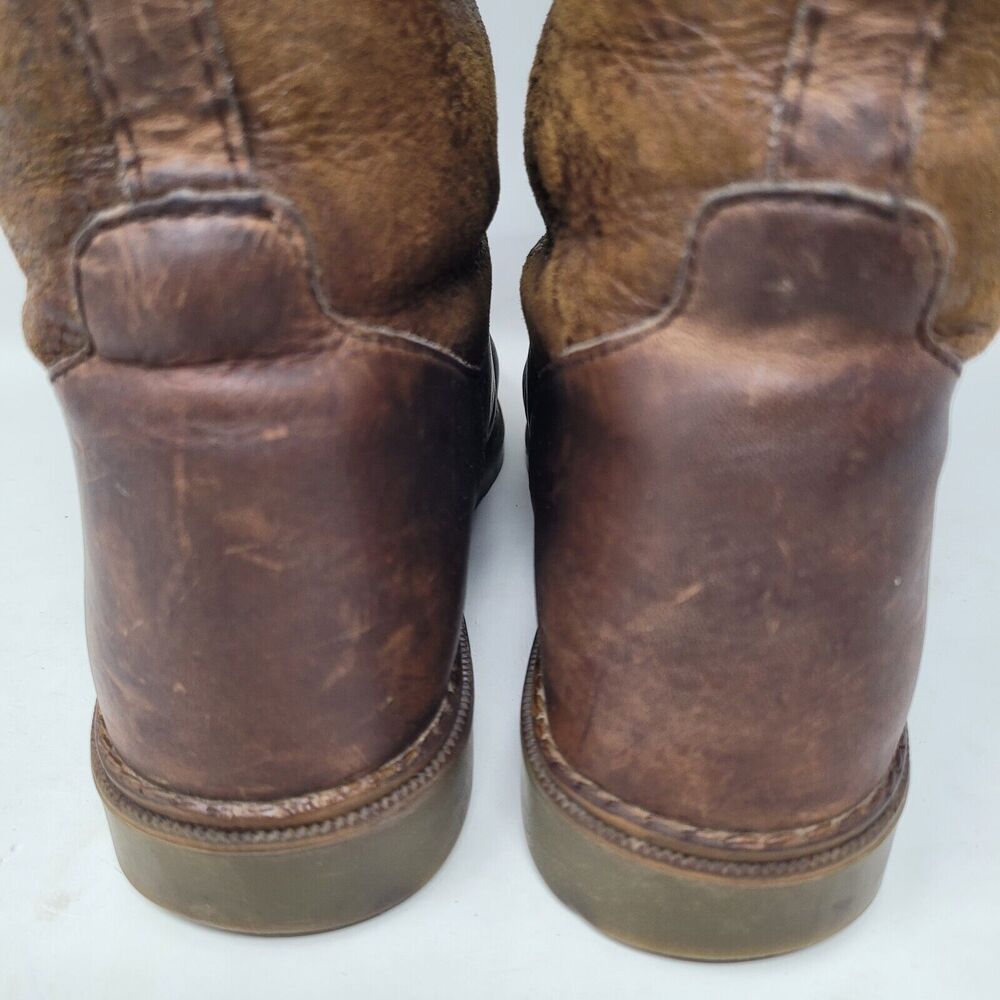 Eddie Bauer Shearling Leather Boots Womens 9 UGG esque ENGLAND QUALITY VTG 95% - Picture 5 of 10